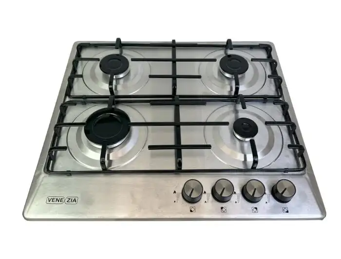 Plaque de Cuisson Gaz Inox 4 Feux Venezia – Design Élégant & Haute Performance
