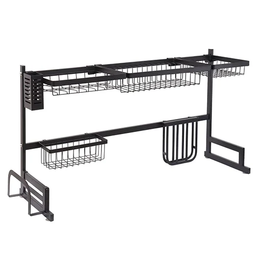 Égouttoir et Organiseur Mural de Cuisine – Support Acier Inoxydable Multifonction